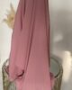 Khimar rose pastel, long hijab pour la femme musulmane voilée, Cendrijab vend en ligne des khimar de bonne qualité et pas cher, la livraison est rapide , Cendrijab propose un large choix de couleurs, vente de khimar en gros et au détails, notre stock est disponible en France